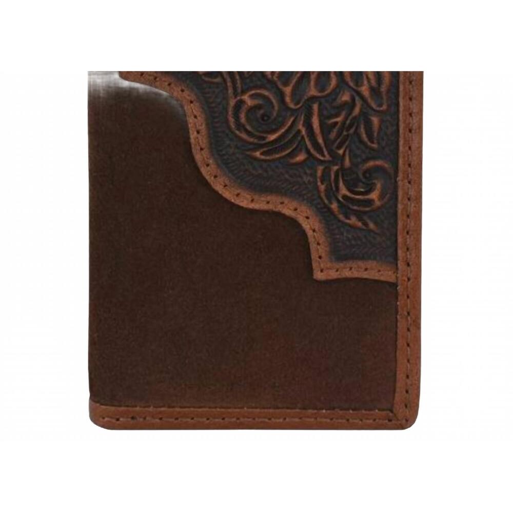 NEW TONY LAMA men's trifold genuine leather wallet in brown